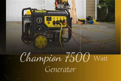 Champion 7500 Watt Generator Review | Best 7500 Watt