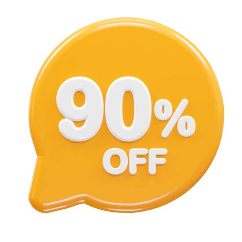 90 percent off text effect 3d rendering illustration 29730459 PNG
