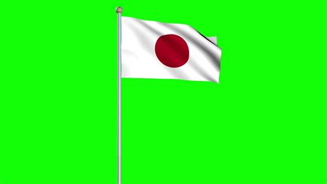 Japan Flag 1 4k Green Screen Free High Quality Effects Youtube