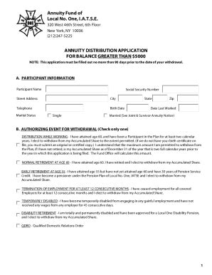 Fillable Online Fillable Online Annuity Distribution Form Welfare