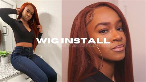 Auburn Yaki Kinky Straight Wig Install Very Versatile Beauty Forever Hair Youtube