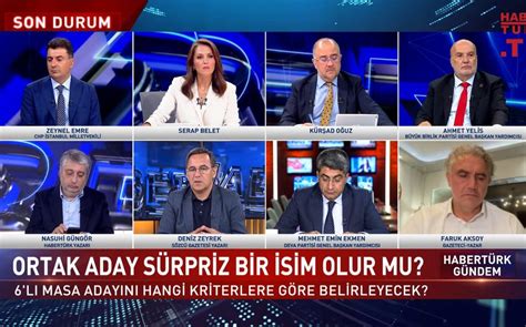 Habertürk Gündem 24 Ağustos 2022 6 lı masa adayını hangi kriterlere