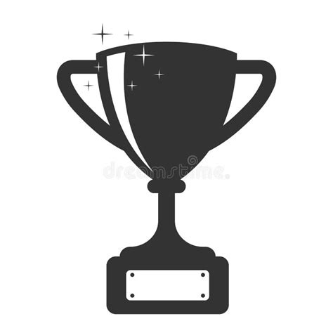 Trophy Cup Silhouette Cup Icon Victory And Awarding Symbol Stock