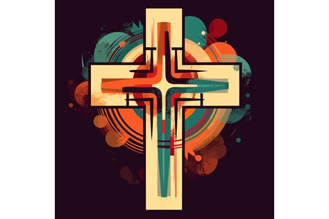 Svg Abstract Religious Cross Vector Illu Gráfico Por Evoke City