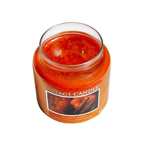 Village Candle Spiced Pumpkin Large Apothecary Jar Scented Candle