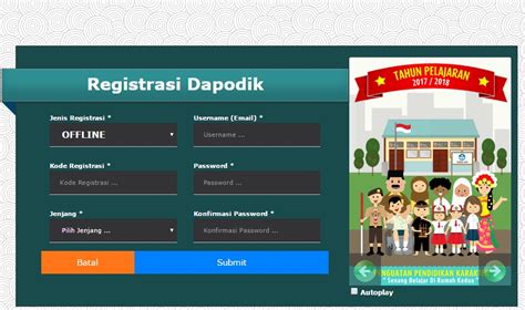 Cara Registrasi Online Aplikasi Dapodik Lengkap Dengan Gambar Dan