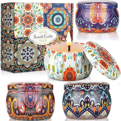 Oshine Scented Candles Aromatherapy Gift Set Pack Rose Lavender