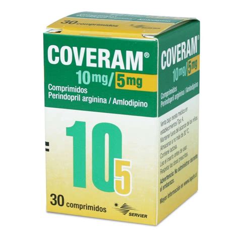 Coveram Perindopril Arginina 10 Mg 30 Comprimidos