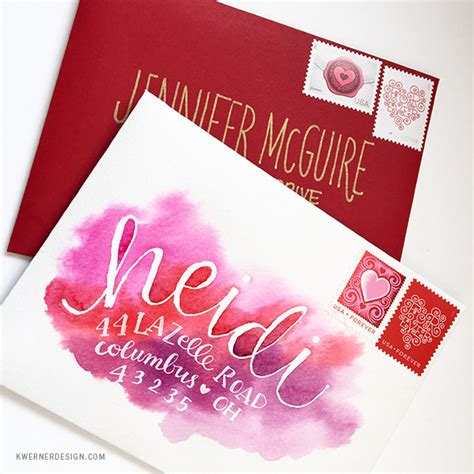 Watercolor Envelopes K Werner Design Blog