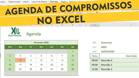 Agenda No Excel Youtube