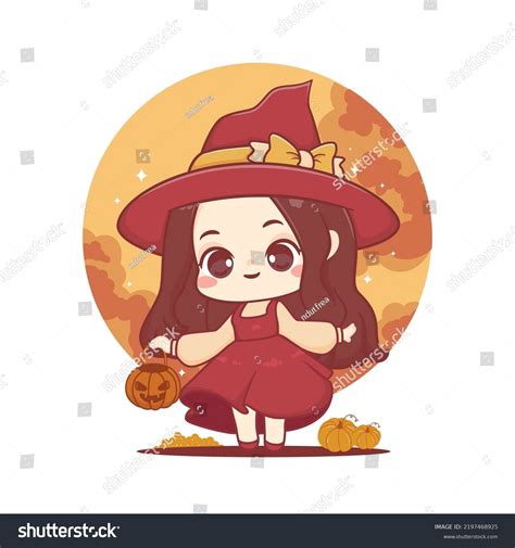 Cute Drawing Witch Little Kid Girl Stock Vector (Royalty Free) 2197468925 | Shutterstock