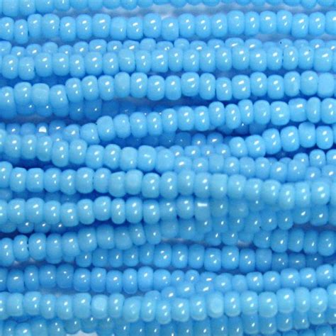 11 0 Czech Charlotte True Cut Seed Bead Opaque Baby Blue Garden Of