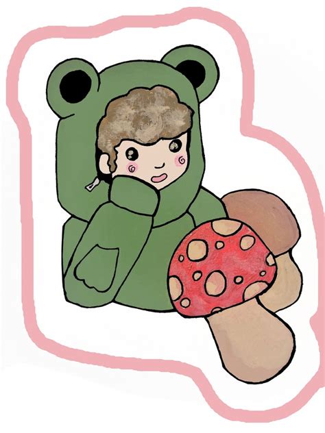 Karl Jacobs Mushrooms And Frog Hoodie Mcyt Stickers Fanart Etsy