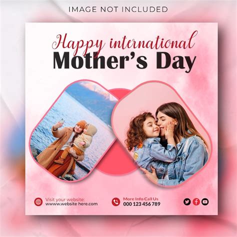 Premium PSD Happy Mothers Day Social Media International Womens Day