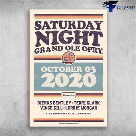 Saturday Night Grand Ole Opry - Opry Lineup Poster October 3rd 2020 ...