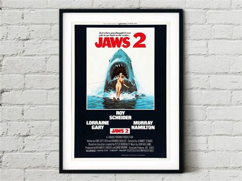 Jaws 2 Movie Poster Classic 70s Vintage Wall Film Art Print Photo