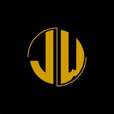 Design De Logotipo De C Rculo De Letra Jw Vetor Premium