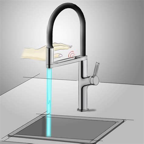 Clearwater Galex Motion Wras Approved Touchless Single Lever Mono Pull Out Kitchen Mixer Tap