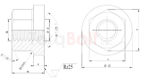 Din Hexagon Collar Nuts Dimensions Standards Specifications