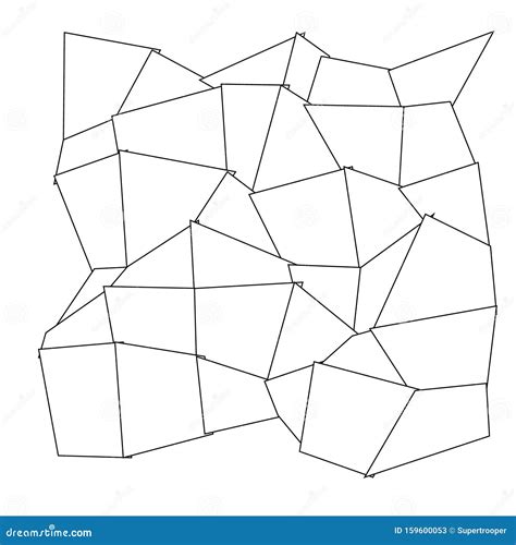 Abstract Polygon Grid Images White Frame Tiles Stock Illustration