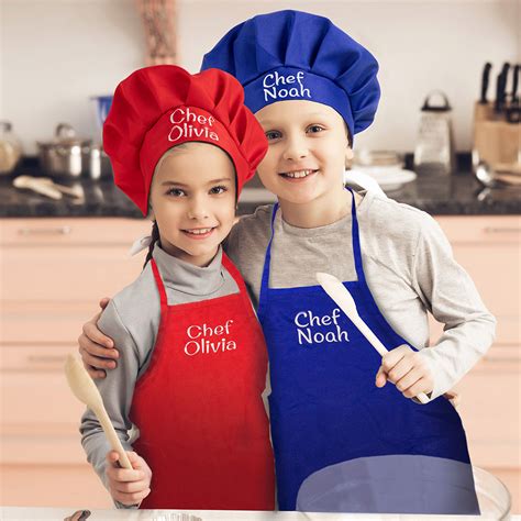 Customized Chef Apron and Hat for Kids