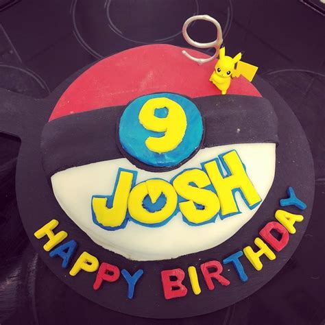 Josh Th Birthday Poke Ball Cake Pok Mon Pokeball Th Birthday