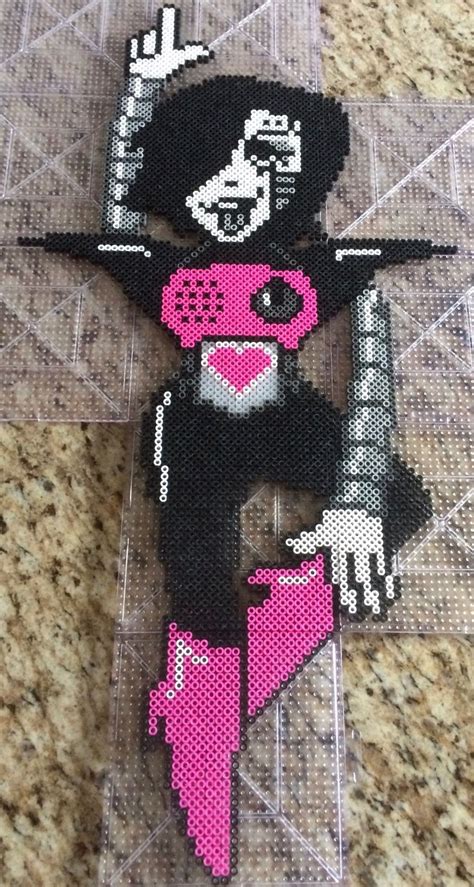 Mettaton Ex From Undertale Made Out Of Perler Beads Colors Used Black