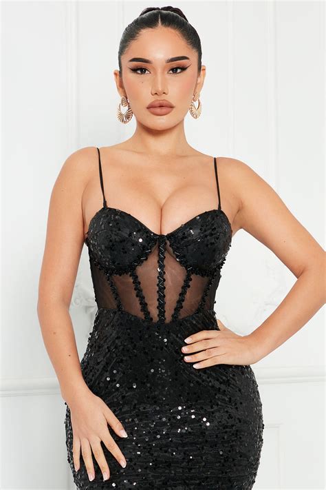 Lasting Memories Sequin Maxi Dress Black Fashion Nova Dresses Fashion Nova