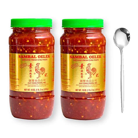 Huy Fong Sambal Oelek Ground Fresh Chili Paste 18 Oz X 2 With Bonus