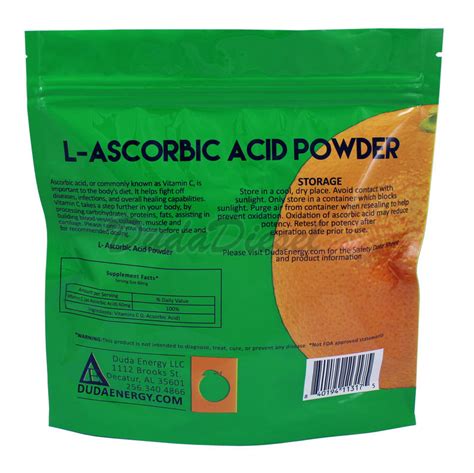 L Ascorbic Acid 1 Lb Bag Free Shipping Asc1f Dudadiesel Biodiesel Supplies