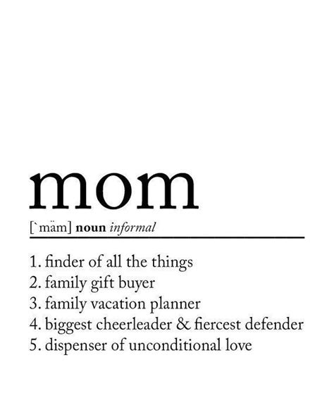 Mom Definition Printable | Mother's Day Digital Print | Mom Dictionary ...