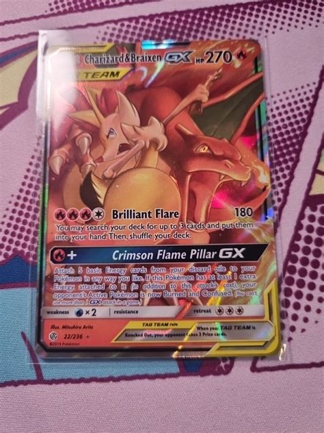 Pok Mon Tcg Charizard Braixen Tag Team Gx Cosmic Eclipse Holo