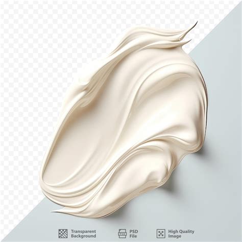 Um Creme Branco Mostrado Em Um Fundo Transparente Psd Premium