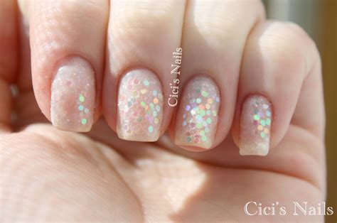 Cici S Nails DIY White Iridescent Glitter Manicure