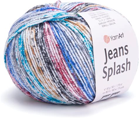 Amazon YarnArt Jeans Splash Variegated Sport Yarn 55 Cotton 45