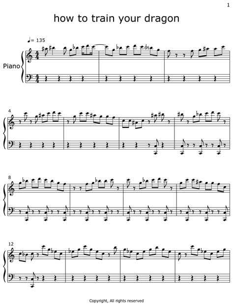 How To Train Your Dragon Sheet Music For Piano