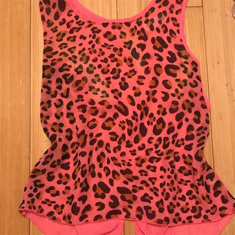 Y K Scene Hot Pink Cheetah Print Tank Size S Runs Depop