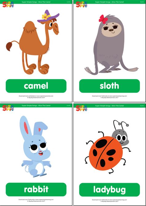 Alice The Camel Flashcards - Super Simple