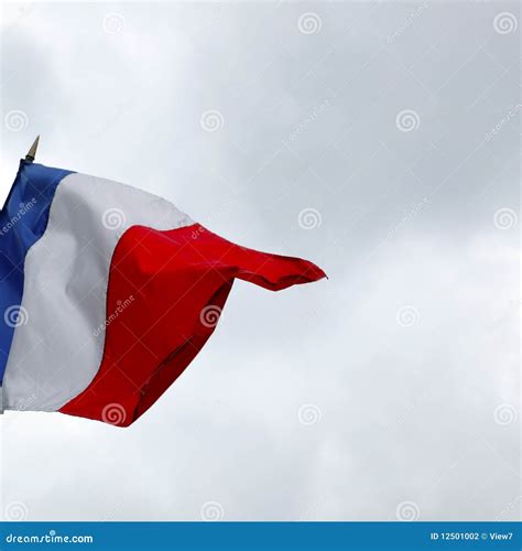 French Tricolor flag stock photo. Image of flying, cloudy - 12501002