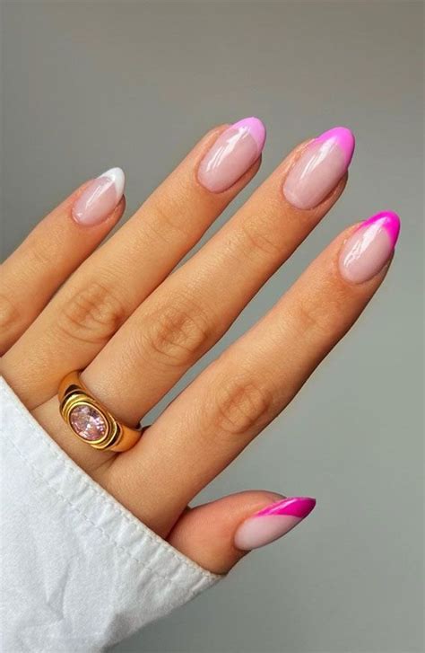 40 Cute Coloured French Tip Nails Gradient Pink Frenchies Artofit