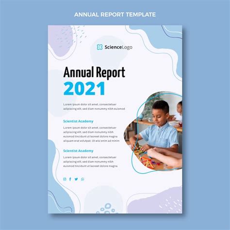 Free Vector Flat Design Science Annual Report Template