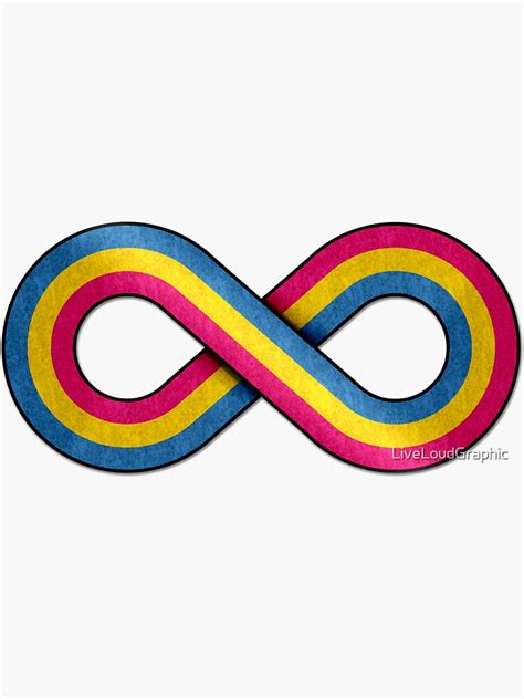 Large Infinity Vector Symbol Striped With Pansexual Pride Flag Sticker For Sale By