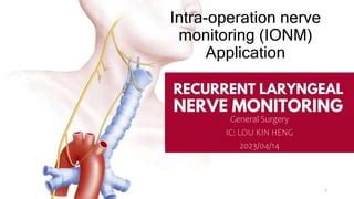 Ionm Recurrent Laryngeal Nerve Monitoring V Pptx