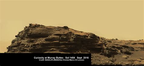 Spectacular Panoramas From Curiosity Reveal Layered Martian Rock