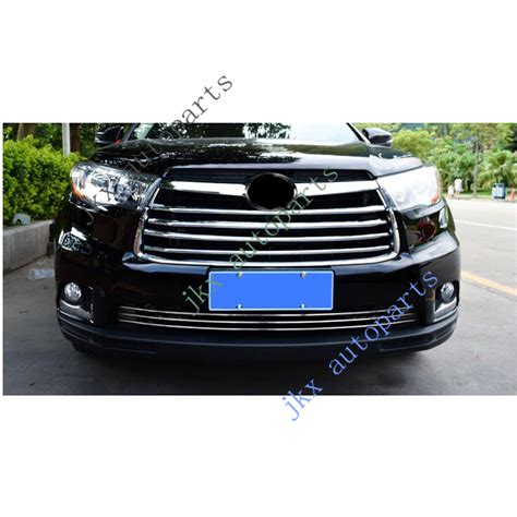 X Abs Front Bumper Upper Lower Grille J Grill For Toyota Highlander