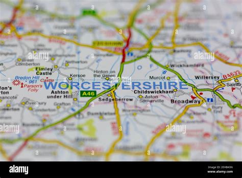 Map Of Worcestershire Hi Res Stock Photography And Images Alamy