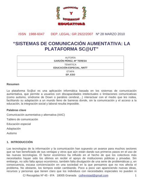 PDF SISTEMAS DE COMUNICACIÓN AUMENTATIVA LA Los sistemas de