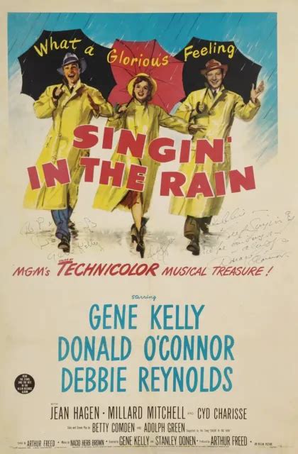 SINGIN IN THE RAIN Movie Window Poster GENE KELLY 1952 Reprint