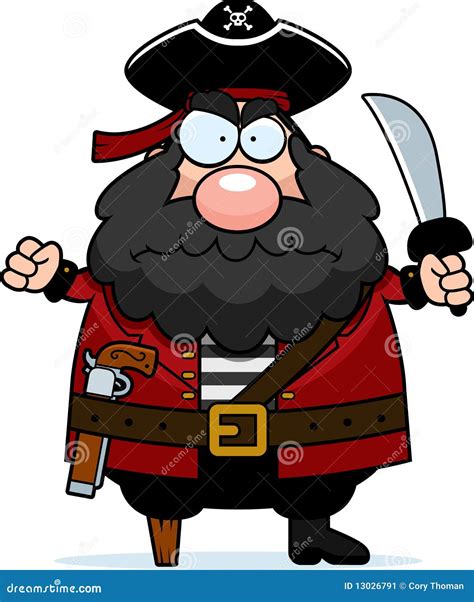 Angry Pirate Stock Vector Illustration Of Captain Sword 13026791