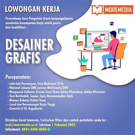 Lowongan Kerja Desainer Grafis Editor Video Motion Graphic Di Pt